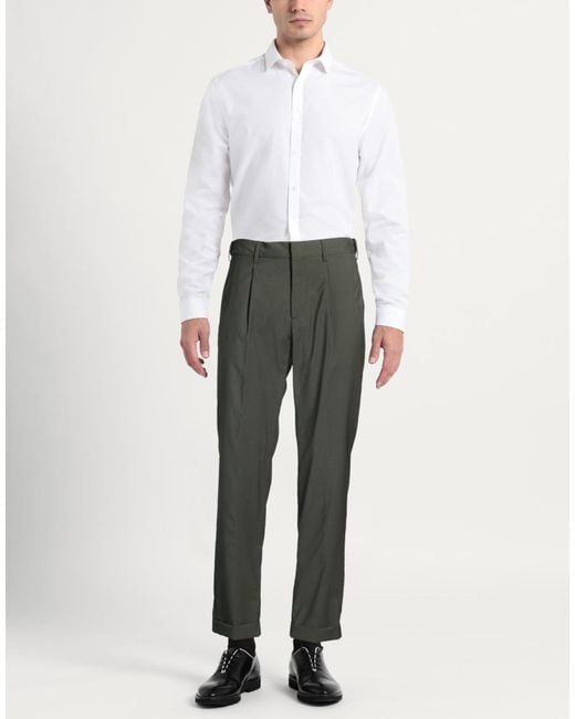 Cellar Door Gray Military Pants Virgin Wool for men