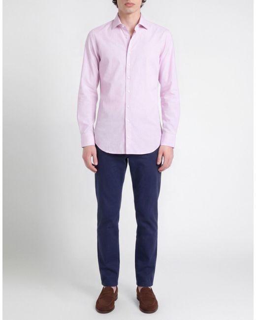 Giorgio Armani Pink Shirt Cotton for men