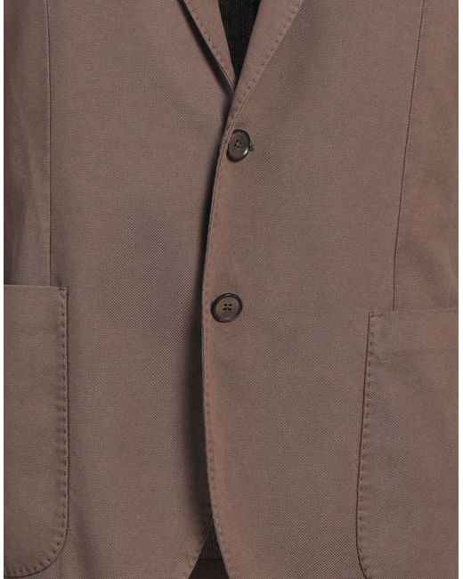 L.b.m. 1911 Brown Blazer Lyocell, Cotton, Elastane for men