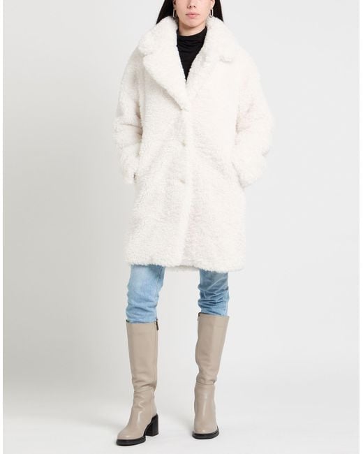 Guess White Shearling & Teddy