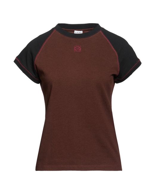 Loewe Brown T-Shirt Cotton, Viscose, Elastane