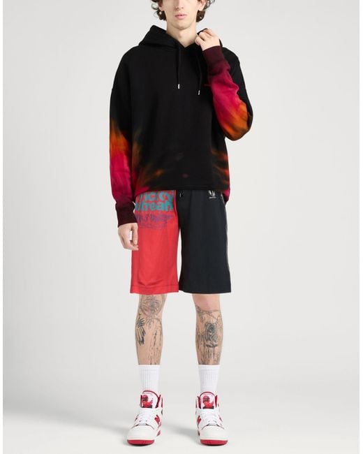 MARINE SERRE Red Shorts & Bermuda Shorts Cotton, Recycled Polyamide, Recycled Elastane for men