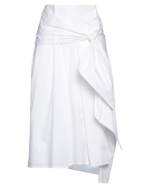 Malloni White Midi Skirt