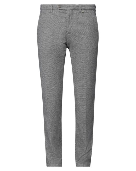 Paoloni Gray Pants Cotton, Elastane for men