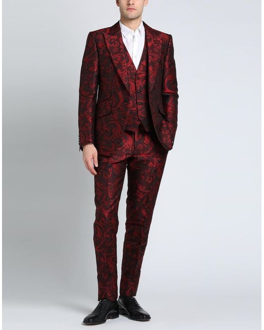 Dolce & Gabbana Red Suit for men