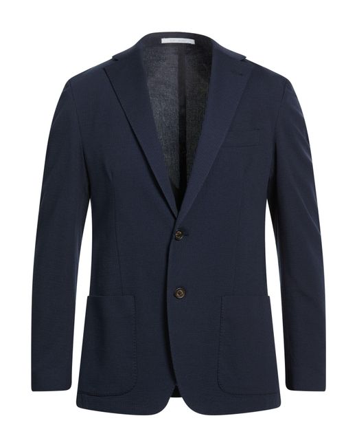 Eleventy Blue Blazer Cotton, Polyethylene for men