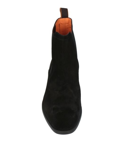 Santoni Black Ankle Boots for men