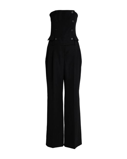McQueen Black Jumpsuit Wool