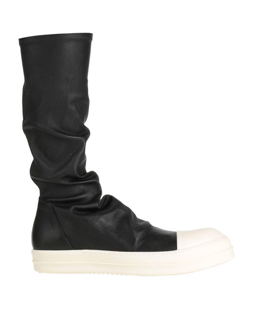 Rick Owens Black Boot Leather for men