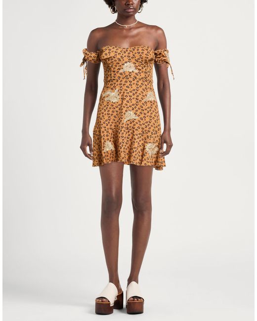 Chiara Ferragni Brown Mini Dress