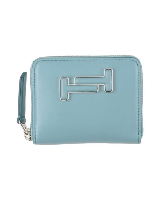 Tod's Blue Wallet Leather