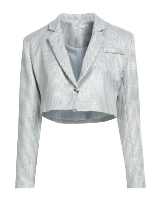 Motel Blue Light Blazer Polyester, Viscose, Lurex, Elastane