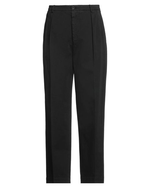 Cellar Door Black Pants Cotton, Elastane for men
