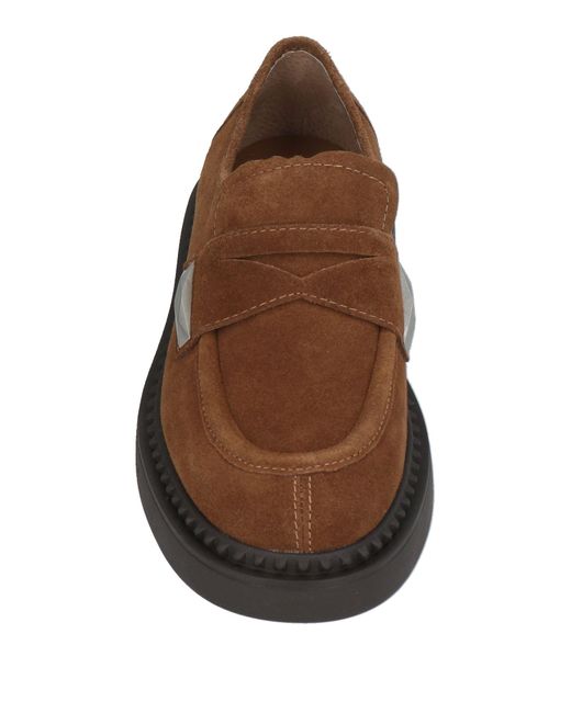 Ash Brown Loafers Leather