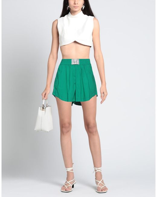 WEILI ZHENG Green Shorts & Bermuda Shorts
