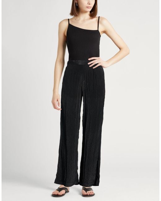 Forte_forte Black Pants Viscose, Polyamide