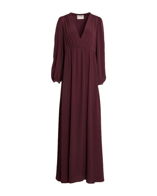 Momoní Purple Burgundy Maxi Dress Acetate, Silk