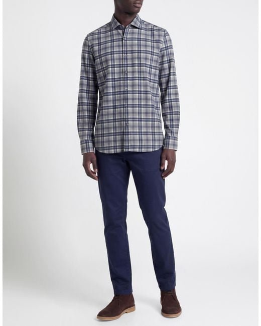 Ghirardelli Blue Next Shirt Polyester, Elastane for men