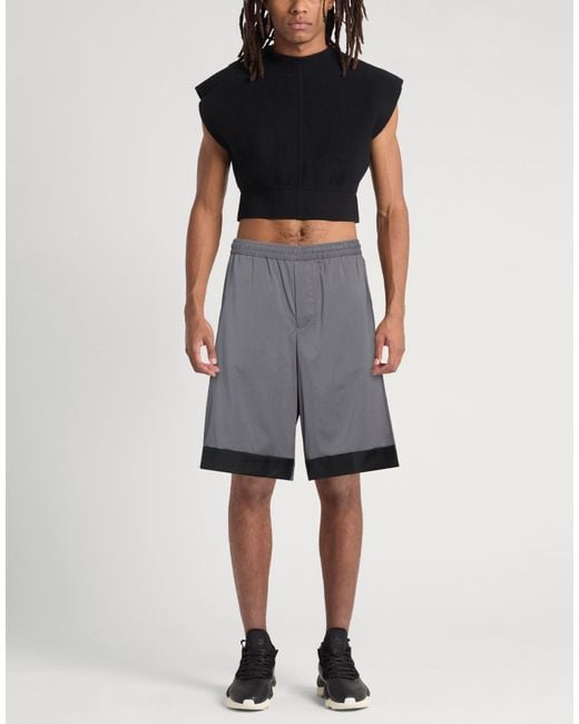 Kris Van Assche Gray Shorts & Bermuda Shorts Virgin Wool, Elastane for men