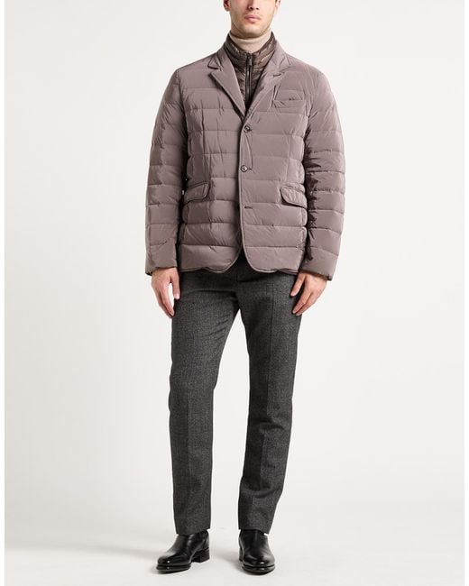 Moorer Brown Khaki Puffer Polyamide, Polyester for men