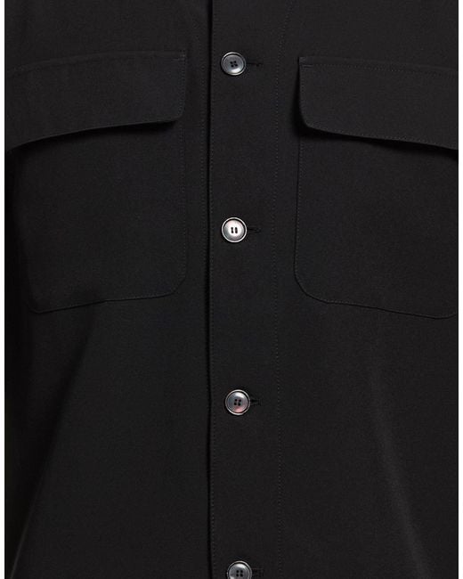 Berna Black Shirt Polyester, Elastane for men
