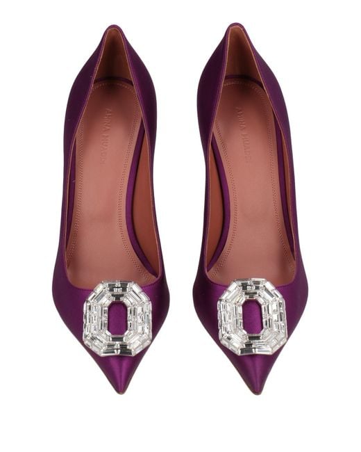 AMINA MUADDI Purple Pumps