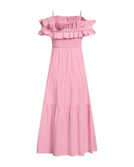 Ganni Pink Midi-Kleid