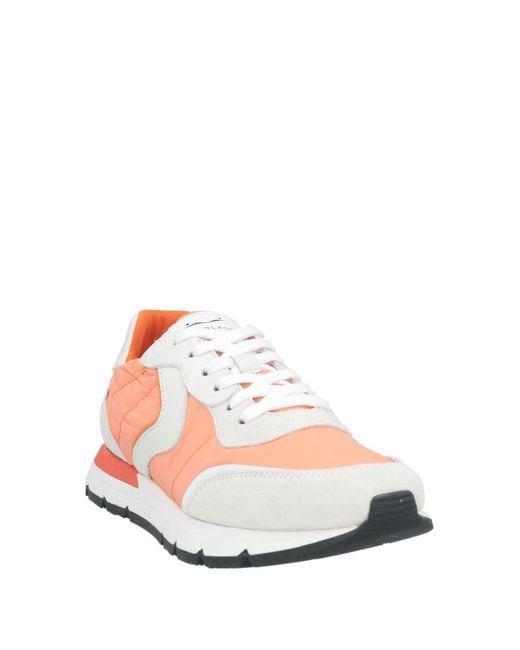 Voile Blanche Pink Sneakers Leather, Textile Fibers