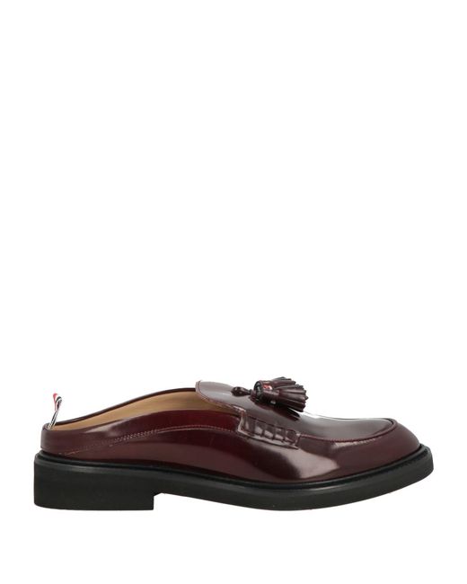 Thom Browne Brown Burgundy Mules & Clogs Leather for men