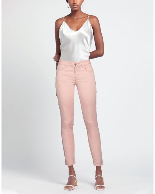 Liu Jo Pink Pants Cotton, Polyester, Elastane