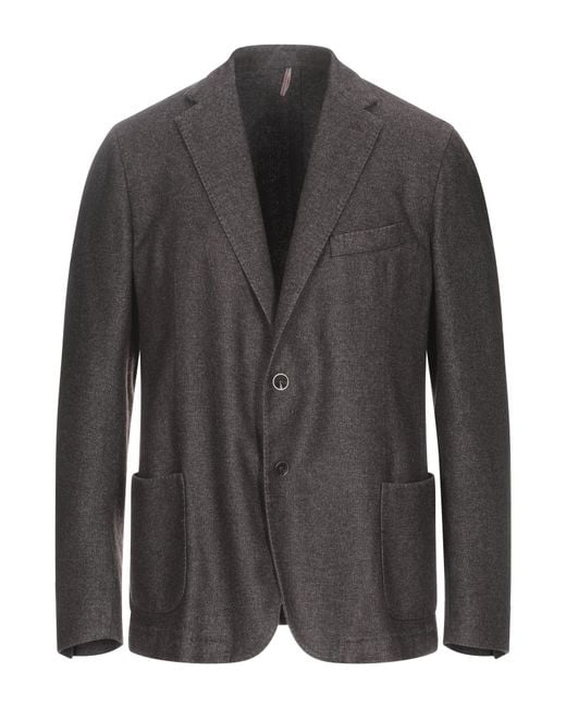Santaniello Gray Blazer Wool, Polyester for men