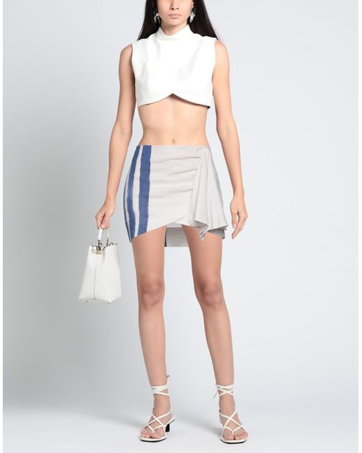 Off-White c/o Virgil Abloh Blue Mini Skirt