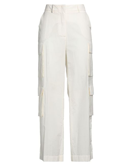Peserico White Pants Cotton, Polyester
