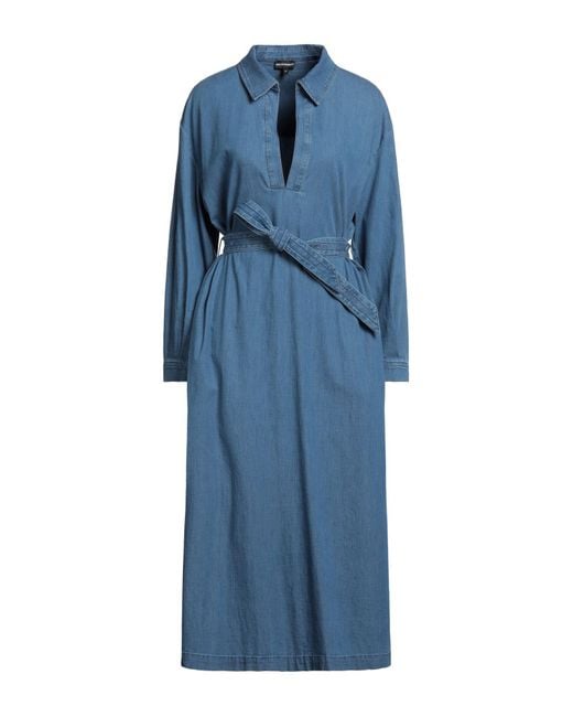 Emporio Armani Blue Midi Dress