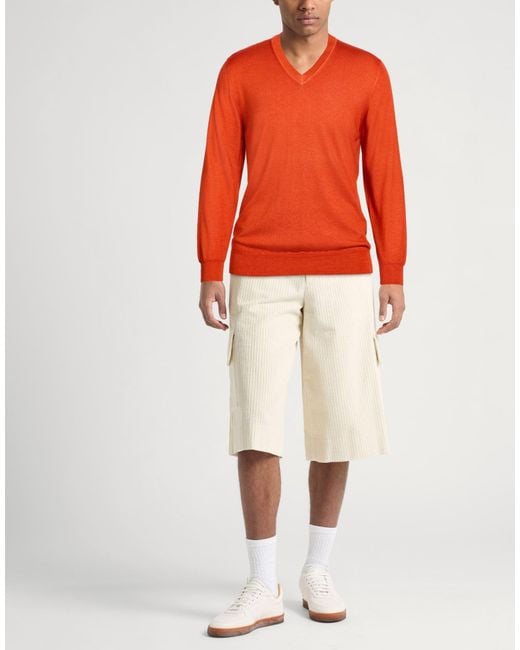 Fedeli Orange Jumper for men