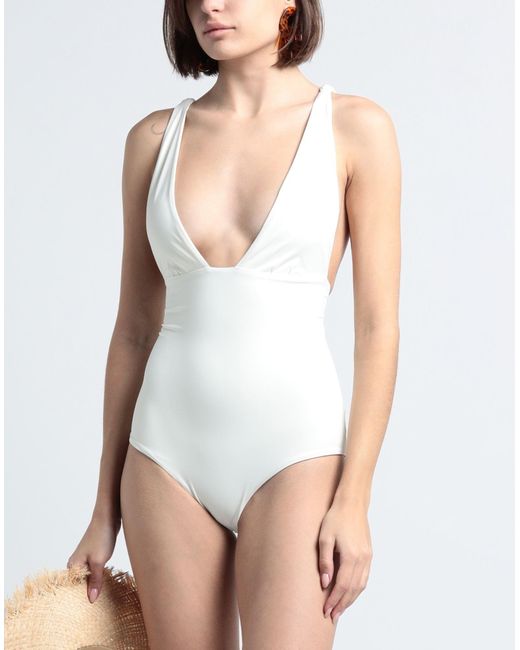 Khaven White One-piece Swimsuit
