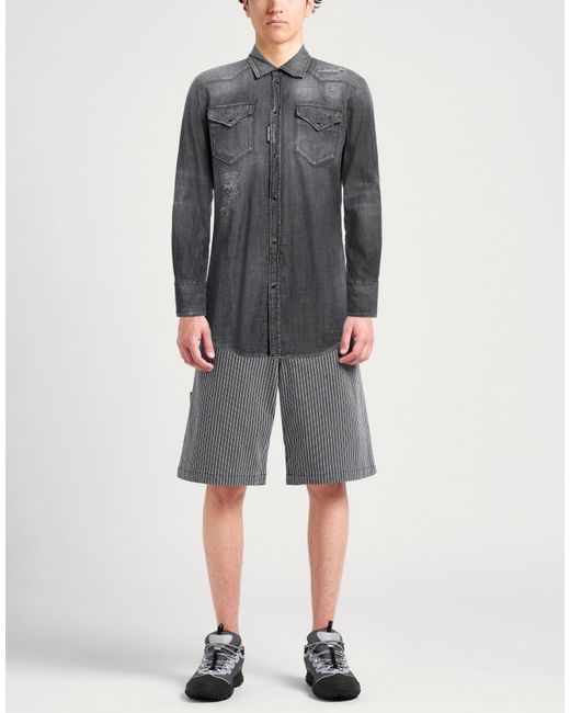 DSquared² Gray Denim Shirt for men