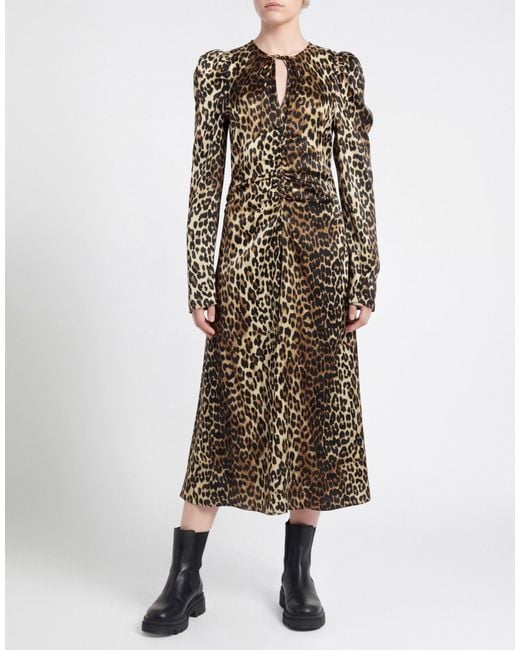 Ganni Natural Midi Dress
