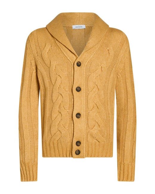 Gran Sasso Metallic Cardigan Virgin Wool, Polyamide for men