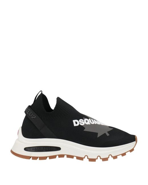 DSquared² Black Sneakers Textile Fibers for men
