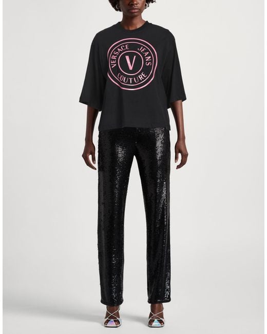 Versace Jeans Couture Black T-Shirt Cotton