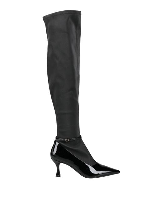 Tosca Blu Black Studio Boot Leather, Textile Fibers