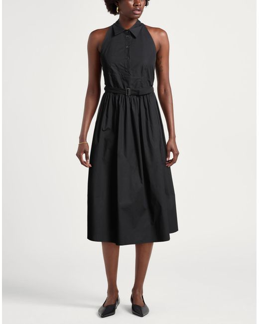 Department 5 Black Midi Dress Cotton