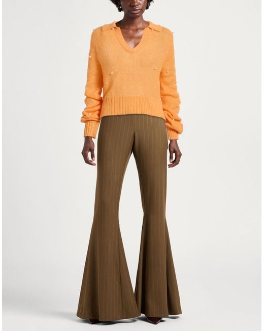 WEILI ZHENG Orange Sweater Nylon, Mohair Wool, Merino Wool