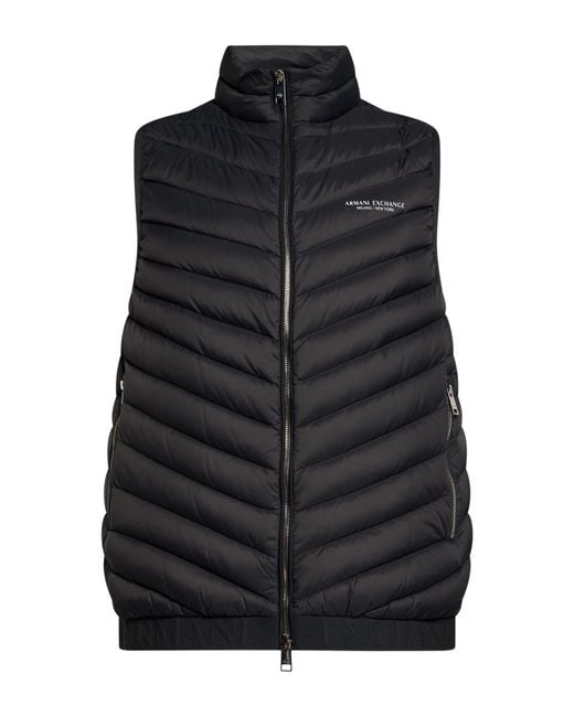 ARMANI EXCHANGE Black Gilet for men