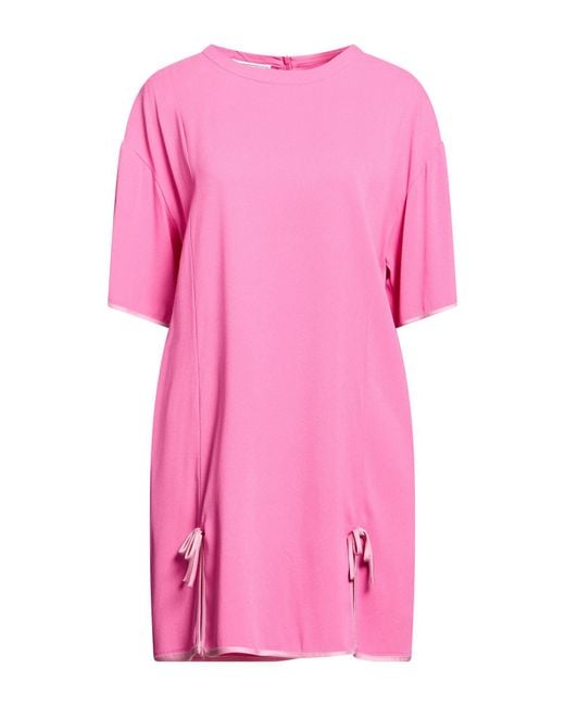 Moschino Pink Mini Dress Acetate, Viscose, Elastane