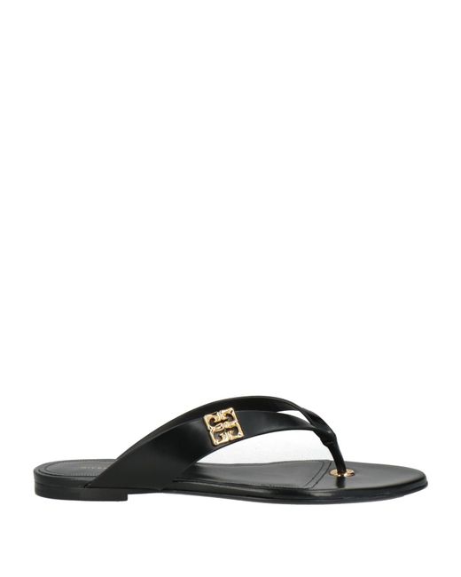 Givenchy Black Thong Sandal Calfskin