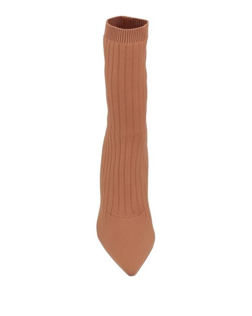 GIA RHW Brown Ankle Boots Textile Fibers
