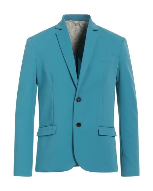 Imperial Blue Azure Blazer Polyester, Viscose, Elastane for men