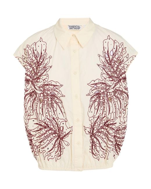 Essentiel Antwerp Pink Ivory Shirt Cotton, Glass